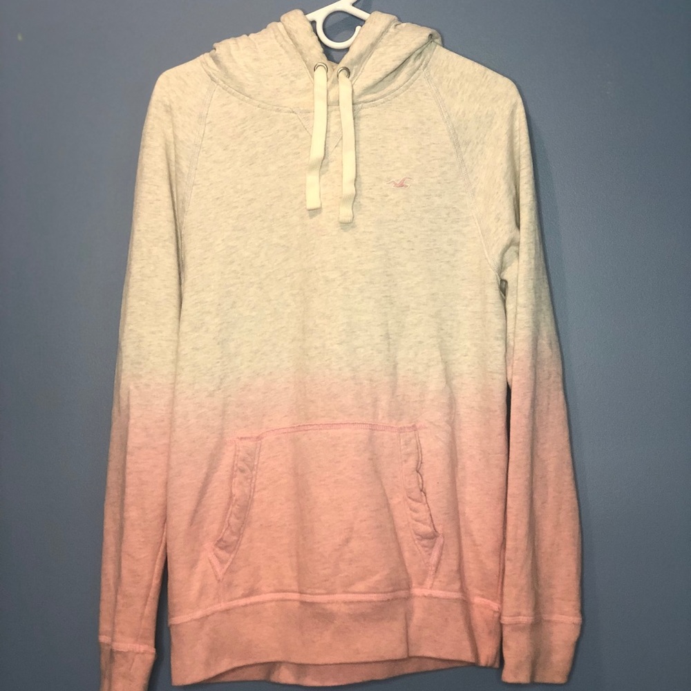 Hollister Pink/Cream Ombree Hoodie